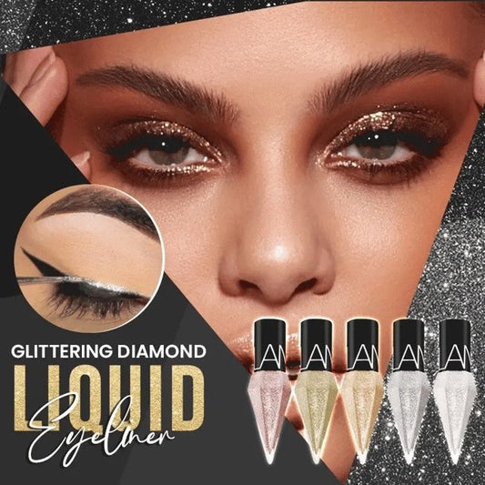 DiamondGlam™ – Vloeibare eyeliner voor precieze lijnen en sprankelende glamour [1 + 1 Gratis]
