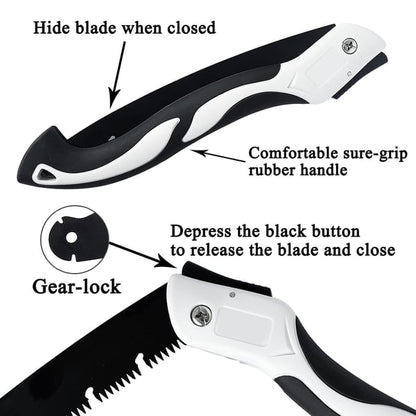 SwiftCut™ Inklapbare Handzaag – Scherp, Compact & Veilig