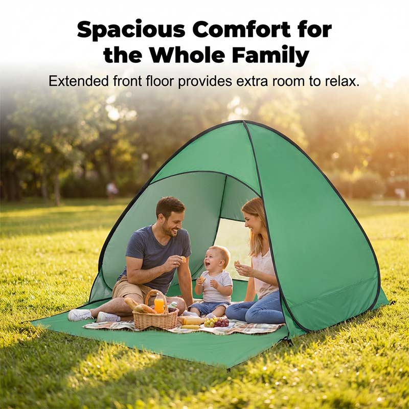 BeachCover™ Pop-Up Strandtent – 98% UV-bescherming voor het hele gezin