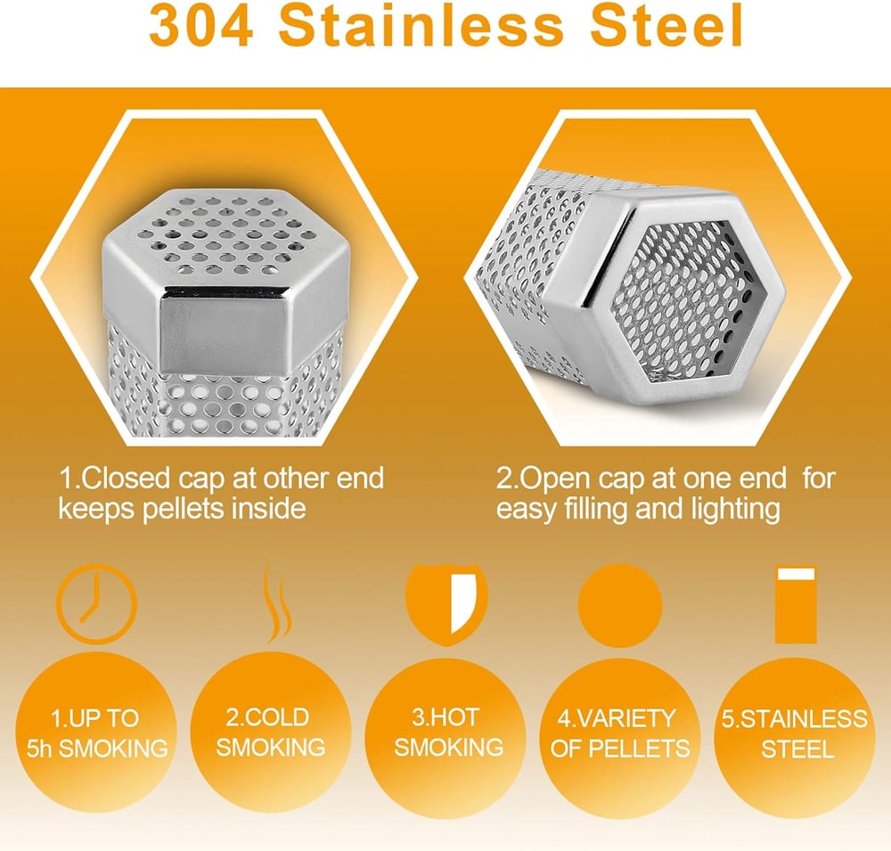 SmokeHex™ – Rookbuis van roestvrij staal geschikt voor alle grilltypes [50% Korting]