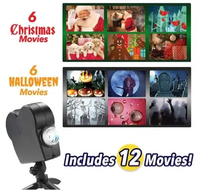 Holografische Halloween Projector met Projectiescherm & 12 Video's
