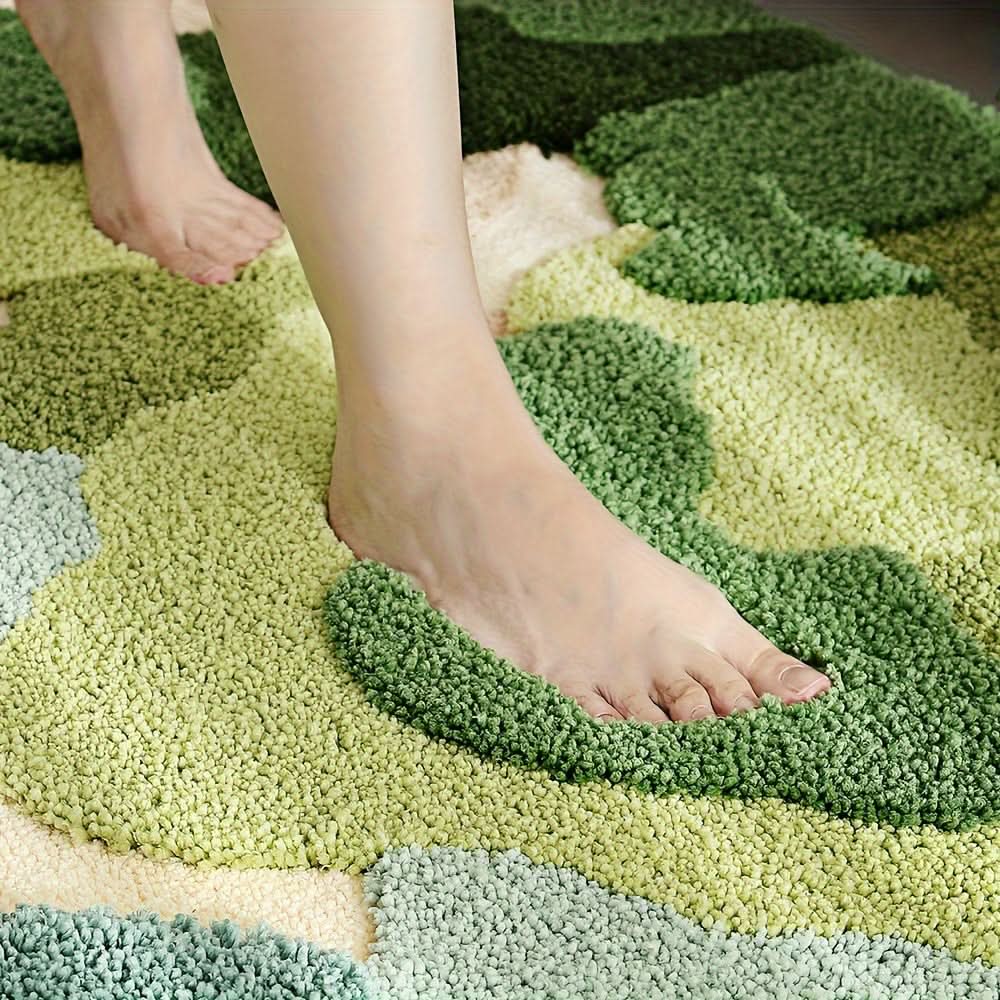 Absorberende badmat met bloemenpatroon – antislip & zacht