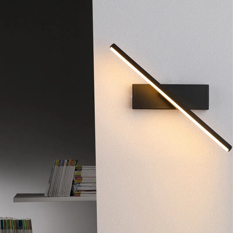 LED wandlamp zwenkbaar 330° met 3 lichtkleuren van aluminium