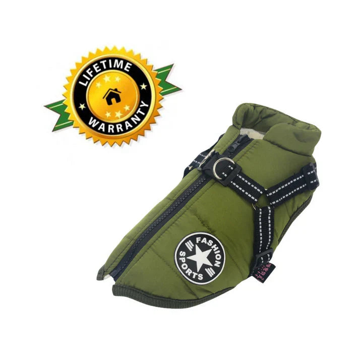 50% Korting | PawJacket™ – Waterdicht winterjack met geïntegreerd harnas [Laatste dag korting]