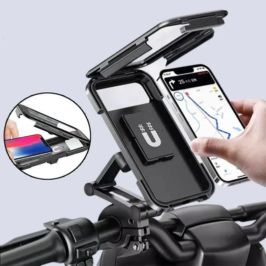 RideCharge – Waterdichte Fiets Telefoonhouder met Draadloos Opladen [50% Korting]