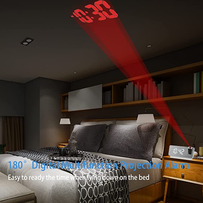 LedDisplay™ - Projectiewekker met spiegeldisplay en groot LED-display [50% Korting]