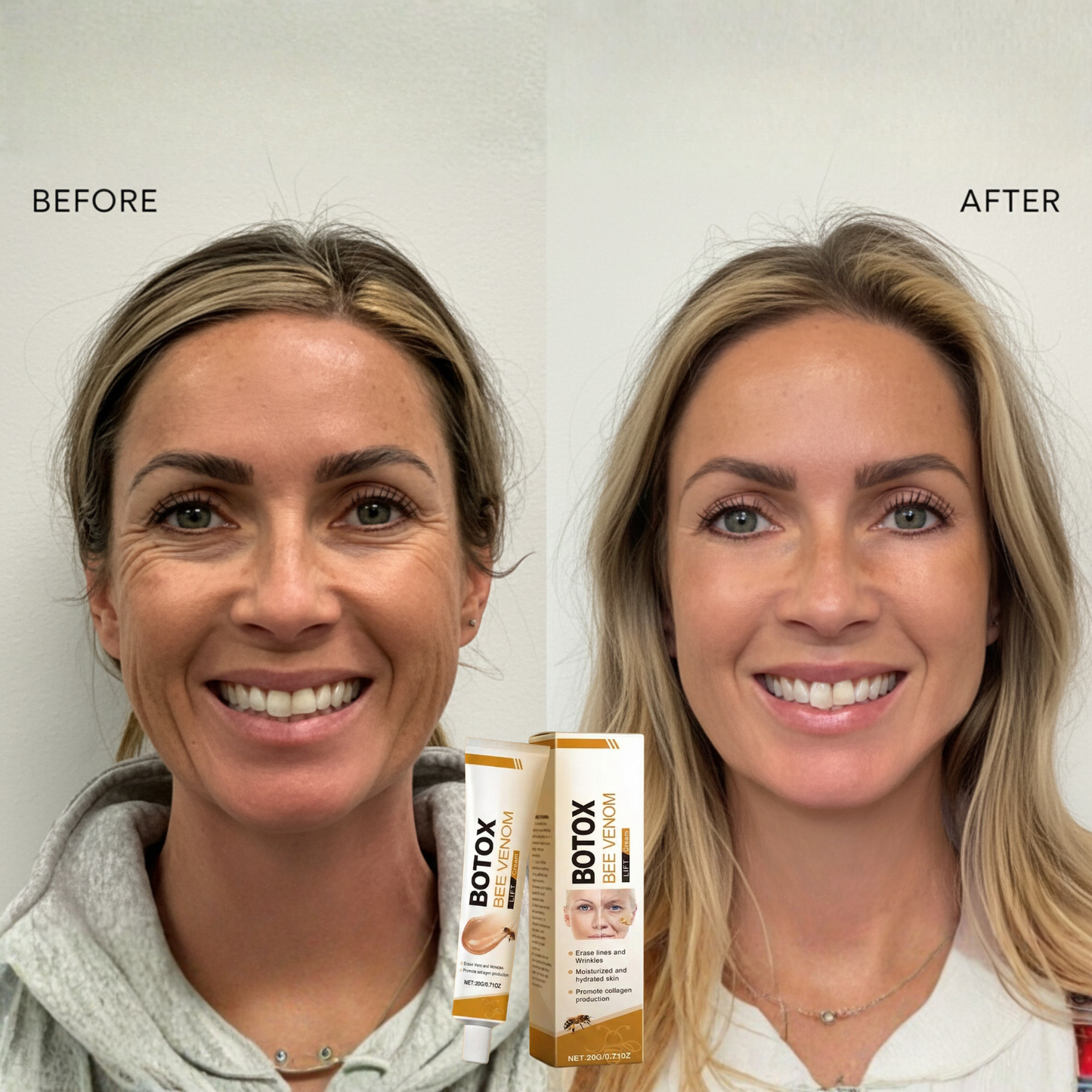 Apiluxe™ Bijengif Jeugdcrème – Anti-Aging Crème voor Strakke & Gladde Huid [1+1 Gratis]