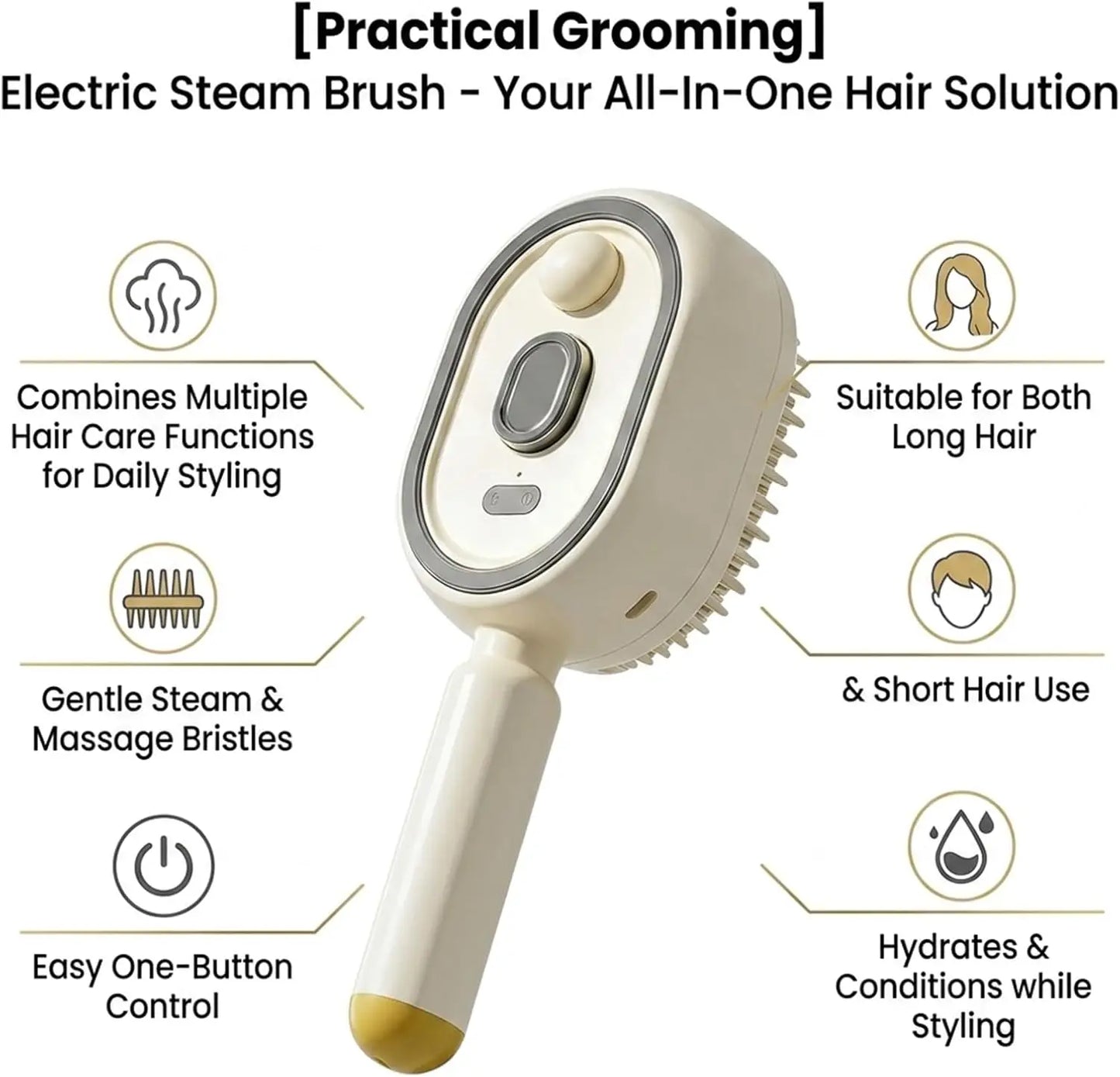 MistBrush – Zacht Ontwarren met Sproeifunctie voor Verzorgd Haar [50% Korting]