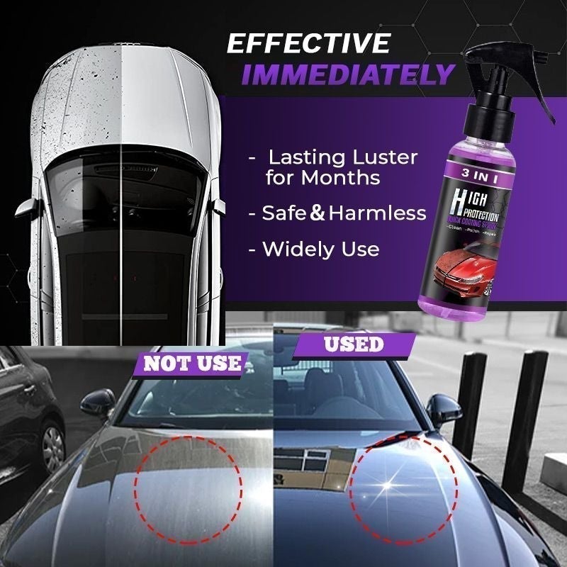 CarSpray™ – 3-in-1 Auto Polijstspray met Nanotechnologie | 1+1 Gratis