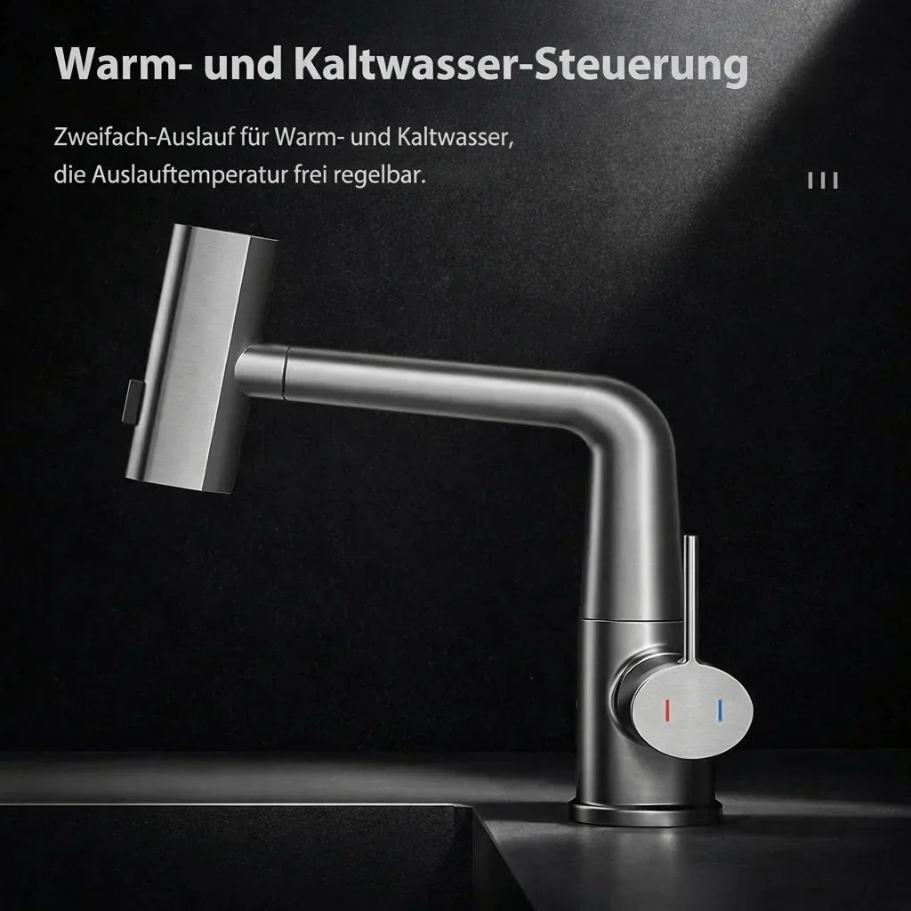 Kraan opzetstuk met LED temperatuurweergave en 5 spuitmodi