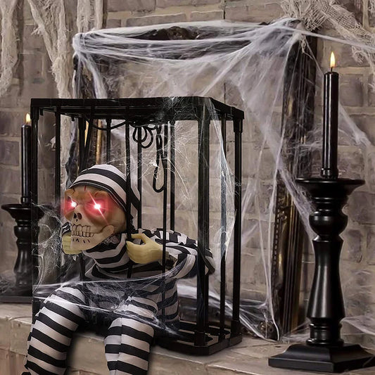 Elektrische Horror Schedel Halloween Decoratie met Bewegingssensor