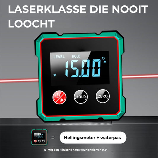 MeasureMax™ – 4-zijdige magnetische digitale hoekmeter met laserprecisie [50% Korting]