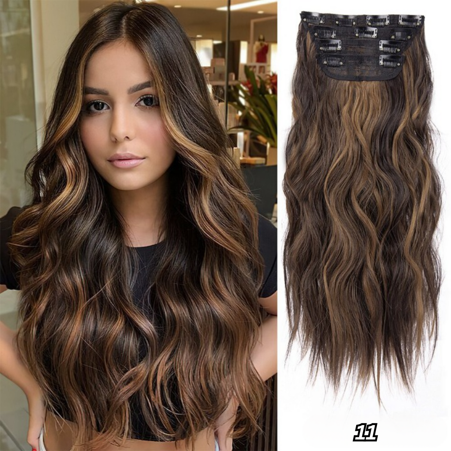 HairLink™ Clip-in Haarverlenging – Meer Volume & Lengte in Seconden