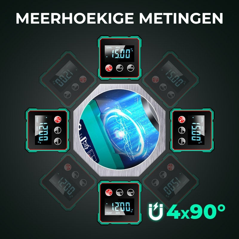 MeasureMax™ – Digitale Hoekmeter met Waterpas & Magneet