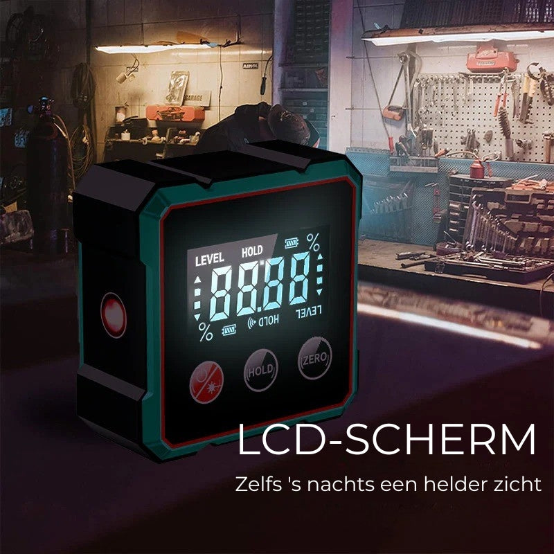 MeasureMax™ – Digitale Hoekmeter met Waterpas & Magneet