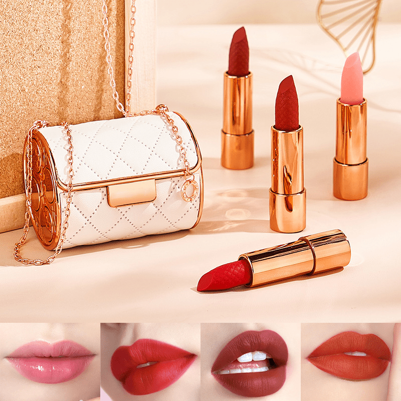 GlossBag™ - Fluwelen matte lippenstift set met kettingtasje [50% Korting]