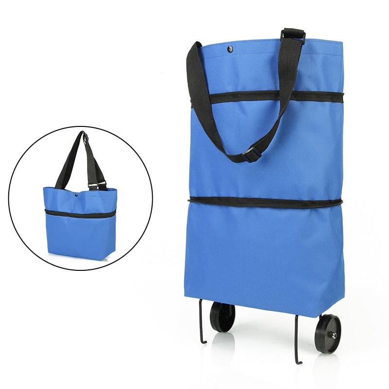 TravelBag™ - 2-in-1 boodschappentrolley / opvouwbare groene tas [50% Korting]