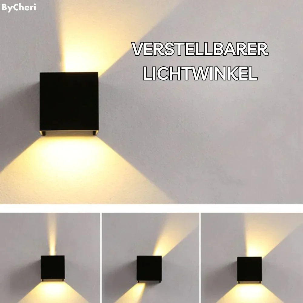 Draadloze wandlamp met bewegingssensor en kubusvormig design