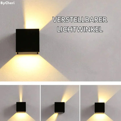 Draadloze wandlamp met bewegingssensor en kubusvormig design