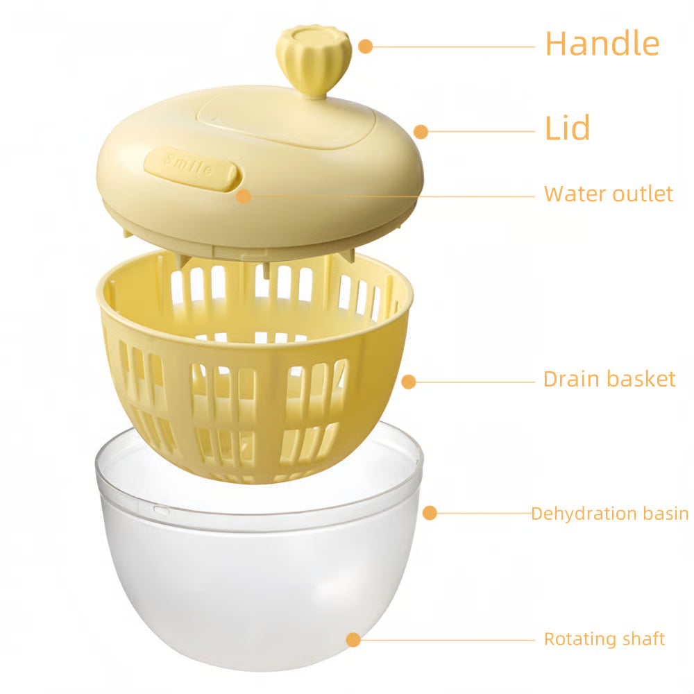 SpinFresh™ – Handmatige fruit- en groenteslinger-droger met afneembare kom [50% Korting]