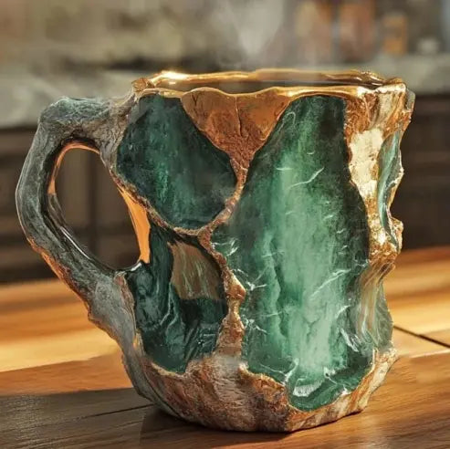 AuraStone – Handgemaakte Mineraalstenen Koffiekopjes van Echt Kristal [50% Korting]