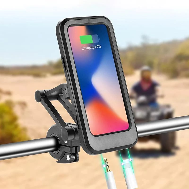 RideCharge – Waterdichte Fiets Telefoonhouder met Draadloos Opladen