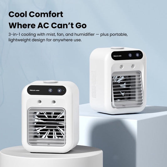 Coolify™ – Mini Draagbare Luchtkoeler en Luchtbevochtiger voor Thuis [50% Korting]