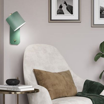Zwenkbare cilindrische wandlamp met 180° rotatie voor leeslicht