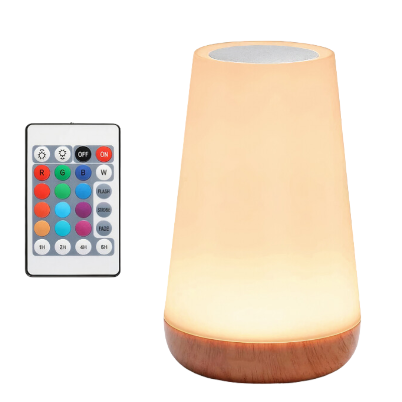 Draadloze LED Nachtlamp met RGB Kleurwisseling en Afstandsbediening