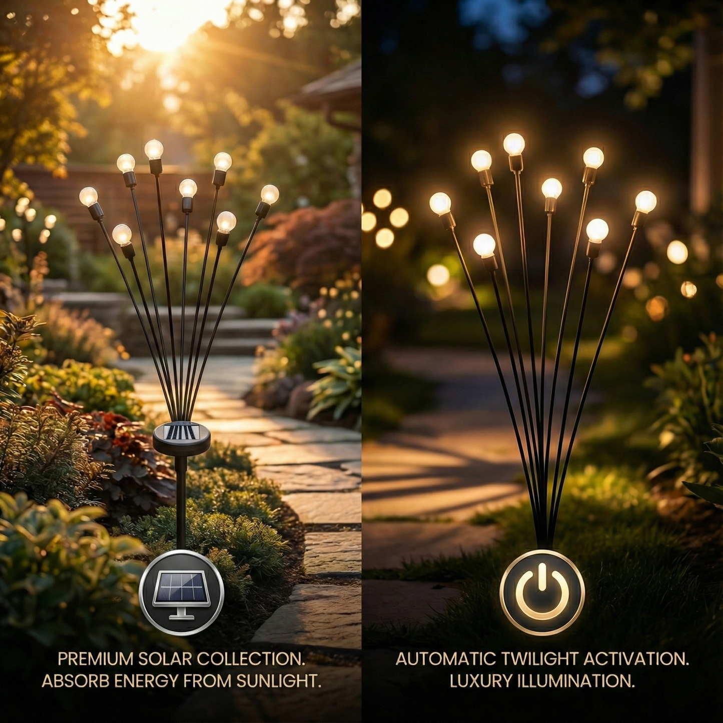 LumiFire™ – Zonne-energie Glühwürmchen Tuinverlichting voor sfeervolle avonden [50% Korting]