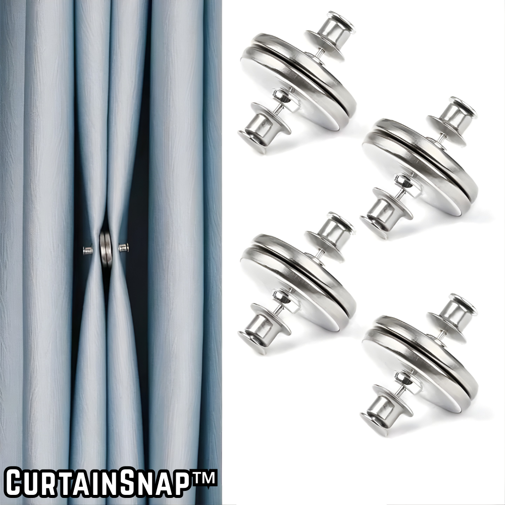 CurtainSnap™ – Magnetische Gordijnclips voor Gesloten Gordijnen [4+4 Gratis]