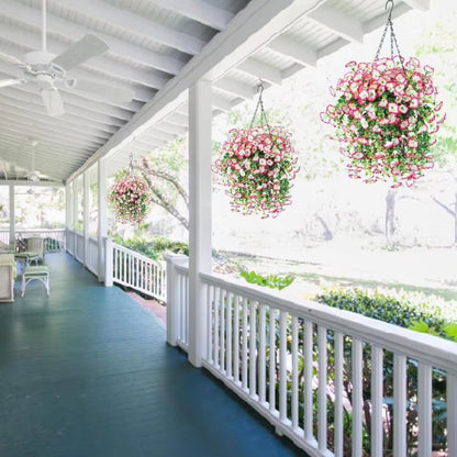 BloomCascade™ – Kunstmatig Hangend Bloemenboeket voor Balkon & Tuin
