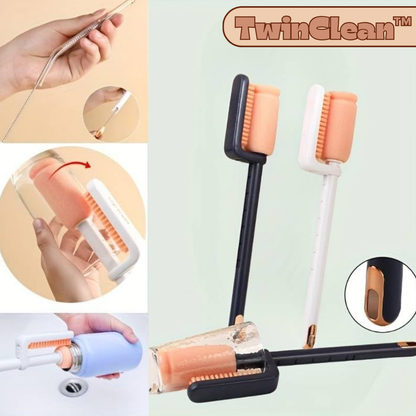TwinClean™ – 3-in-1 flessenborstel voor grondige reiniging [50% Korting]
