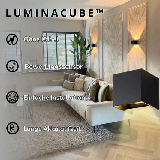 Draadloze wandlamp met bewegingssensor en kubusvormig design