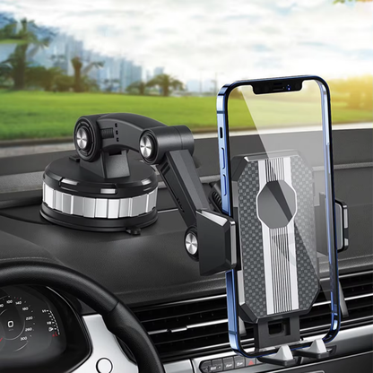 Telefoonhouder auto met zuignap, 360° rotatie en bediening met één hand