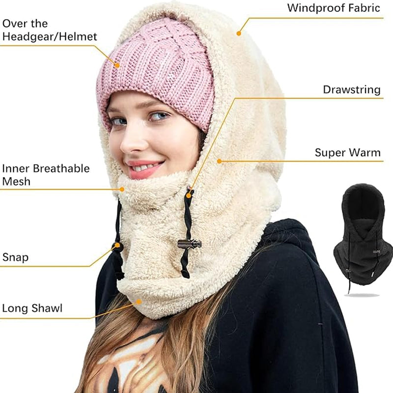 SkiMask™ – Warm Skimasker met Sherpa Capuchon | Winddicht & Rekbaar