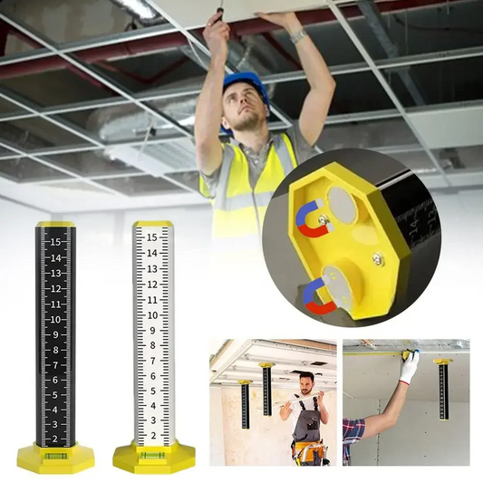LaserMeasure™ – Precisie Hoogtemeetlat met Magneetvoet en Ingebouwde Waterpassen [50% Korting]