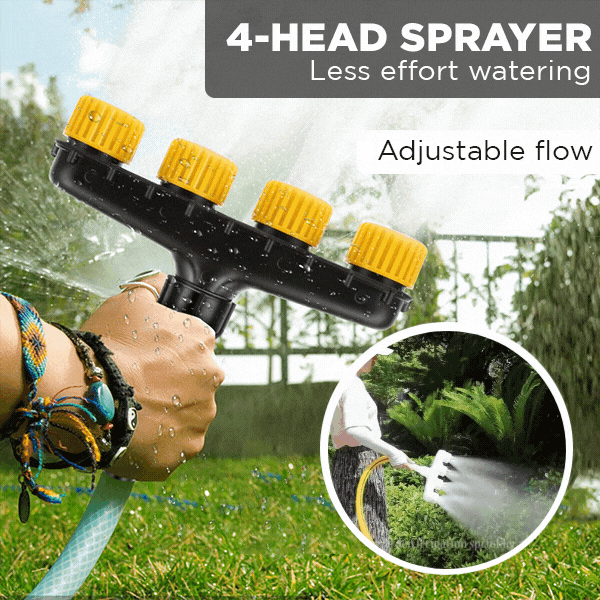 AquaQuad™ - Premium 4-kops tuinsproeier [50% Korting]