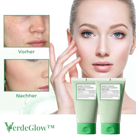 VerdeGlow™ – Groene Tomaten Kleimasker voor Diepe Reiniging en Anti-Acne Zorg [1 + 1 Gratis]