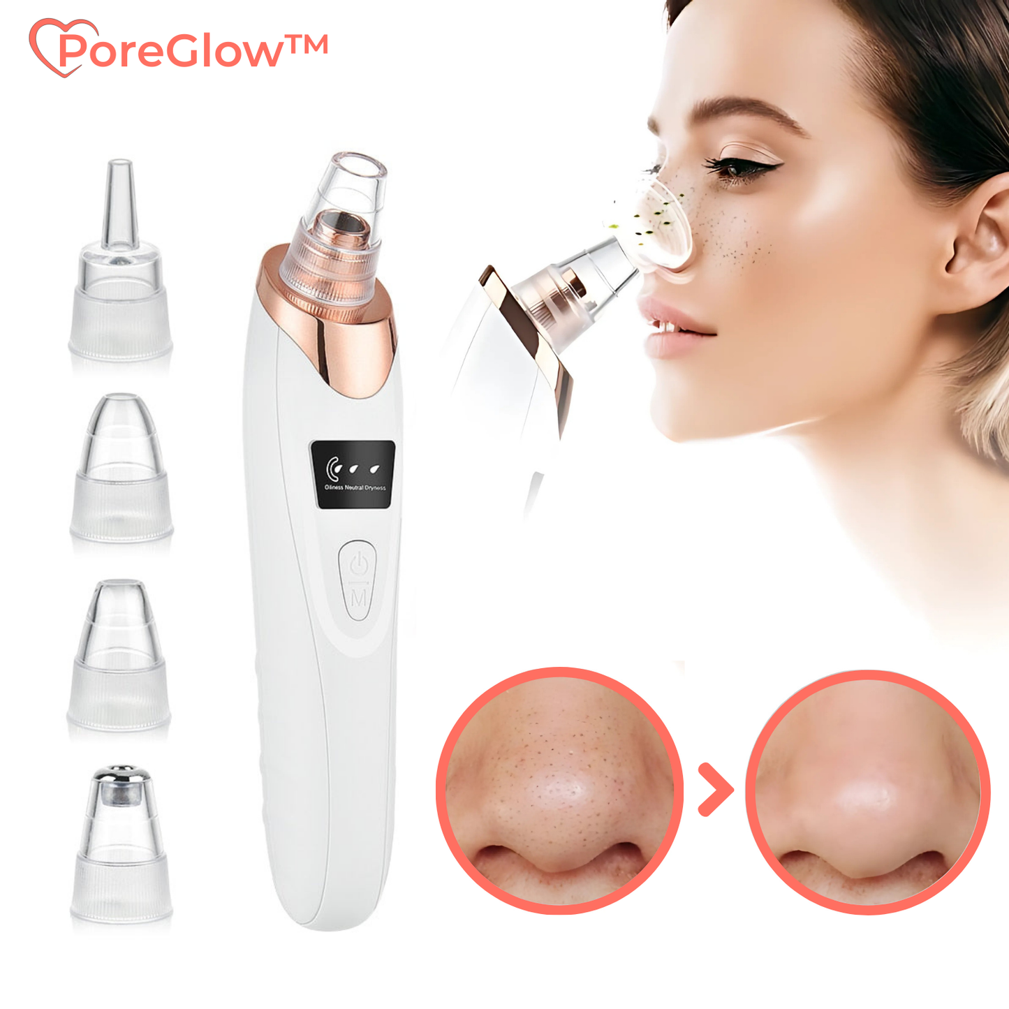 PoreGlow™ – Blackhead Verwijderaar Set voor Diepe Porenreiniging