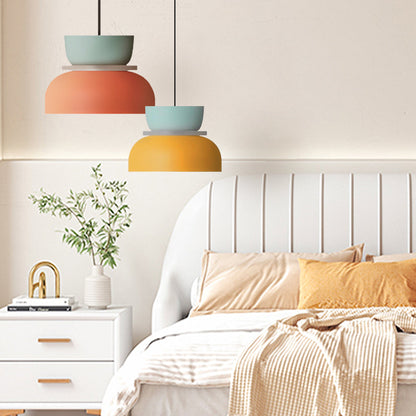 Noordse hanglamp met kleurblok-design voor moderne ruimtes