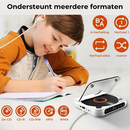 EveryMusic™ – Draagbare CD-speler met Bluetooth | Kristalhelder Geluid