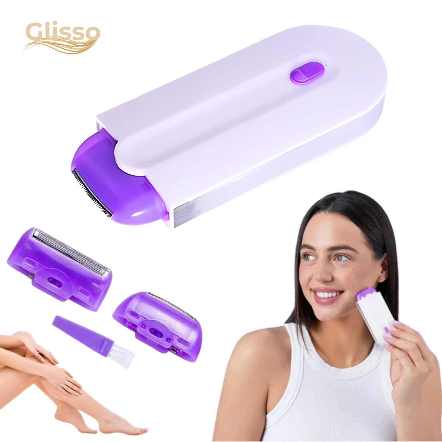 Glisso™ – Pijnloze Elektrische Haarverwijderaar voor Zijdezachte Huid