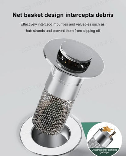 DrainGuard™ – RVS Afvoerfilter tegen Geuren, Verstoppingen & Insecten