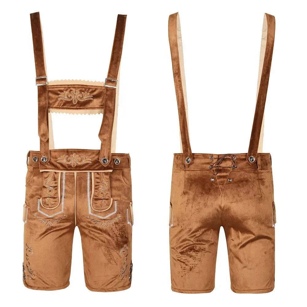 Kostuum met bretels – Beiers, bruin of zwart