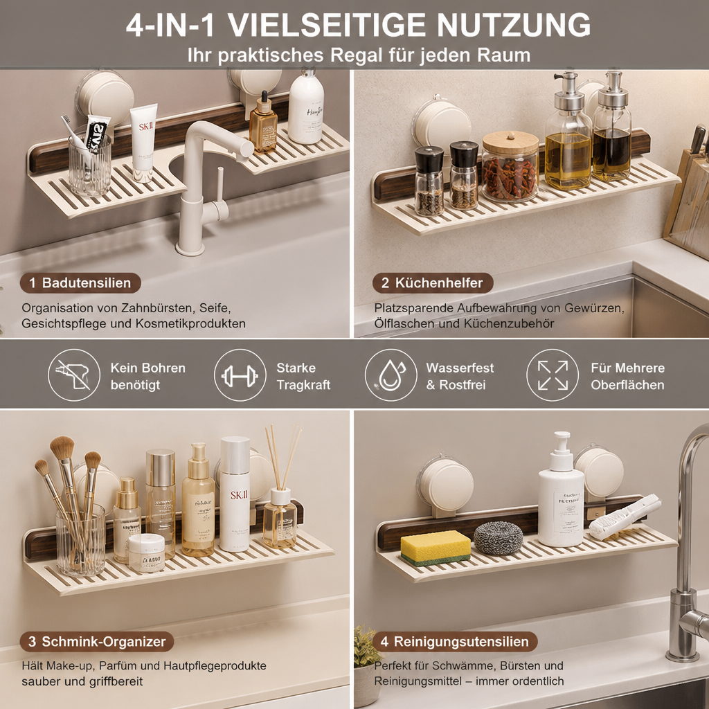 BathShelf – Meer opbergruimte in de badkamer zonder boren | 50% korting