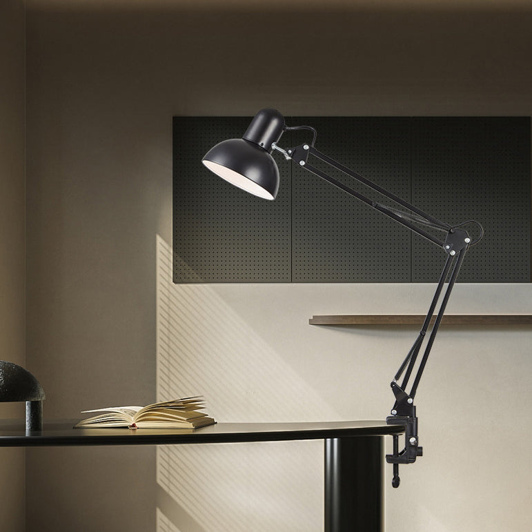 Bureaulamp met verstelbare arm en tafelklem
