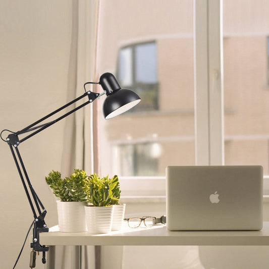 Bureaulamp met verstelbare arm en tafelklem
