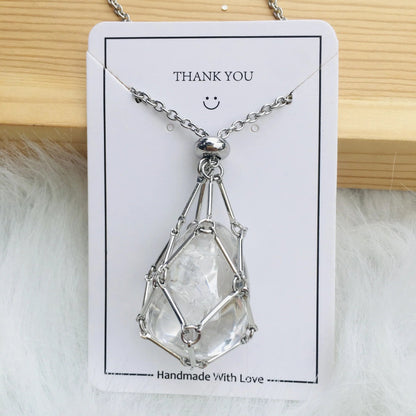 Jewelance™ – Verstelbare Kristallen Halsketting met Verwisselbare Edelsteen
