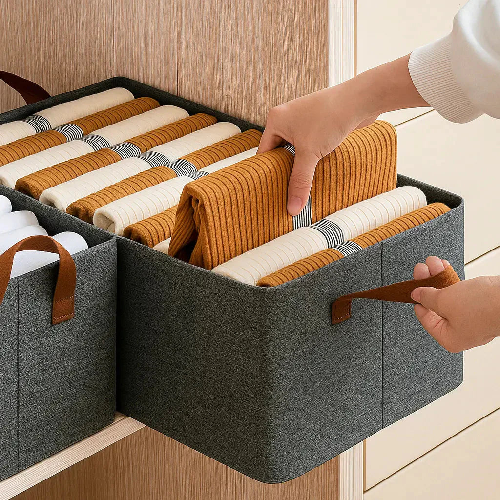 FoldBox™ – Opvouwbare Textielkast voor Meer Ruimte en Orde [50% Korting]